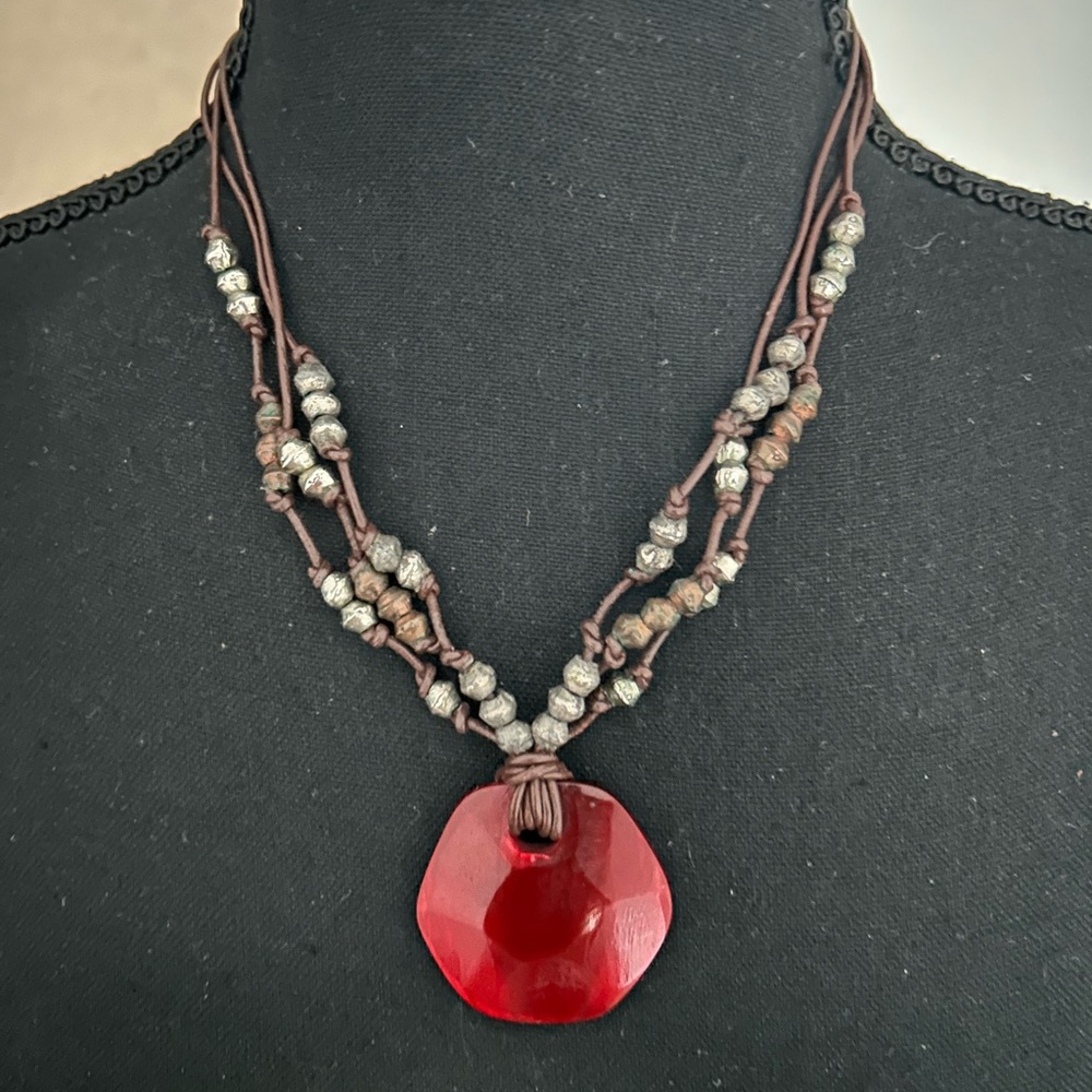 J. Jill necklace with leather straps